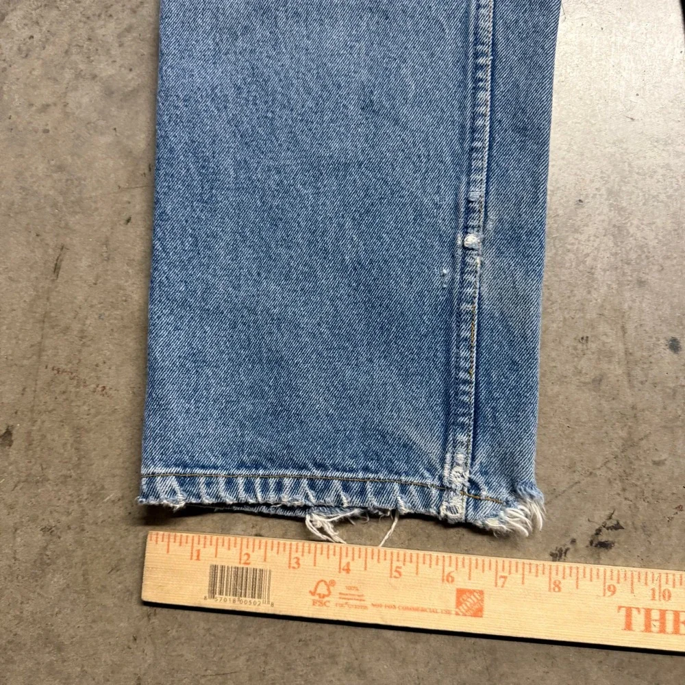 Old Navy Vintage Mens Straight Leg Light Wash Distressed Denim Jeans W34 L34